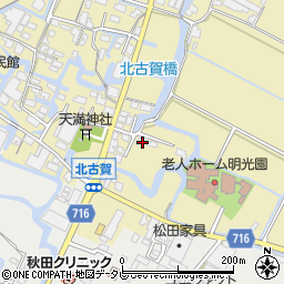 福岡県大川市北古賀19周辺の地図