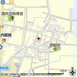 福岡県八女市酒井田周辺の地図
