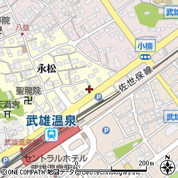 武雄塩田線周辺の地図