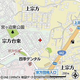 大分県大分市宗方台東1周辺の地図