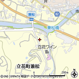 福岡県八女市立花町兼松周辺の地図