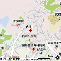佐賀県武雄市内町7516-1周辺の地図