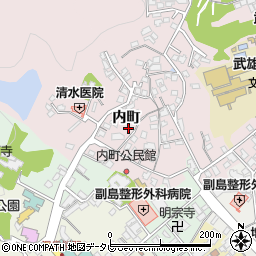 佐賀県武雄市内町7516-14周辺の地図