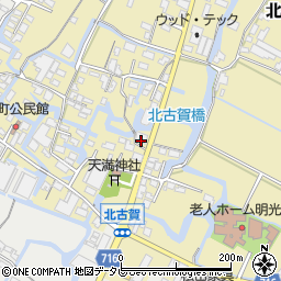 福岡県大川市北古賀32周辺の地図