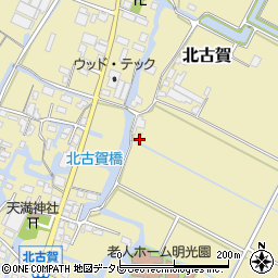 福岡県大川市北古賀521周辺の地図