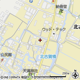福岡県大川市北古賀167周辺の地図