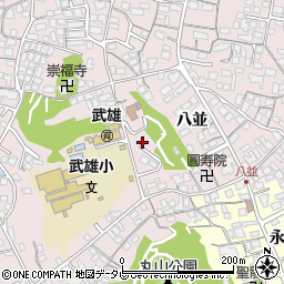 佐賀県武雄市八並周辺の地図