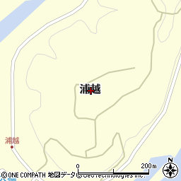 高知県高岡郡四万十町浦越周辺の地図