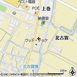 福岡県大川市北古賀267周辺の地図