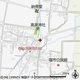 福岡県八女市新庄西田1196周辺の地図