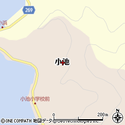愛媛県宇和島市小池周辺の地図