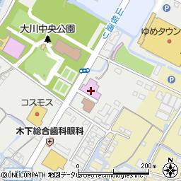 大川市立図書館周辺の地図