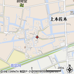 福岡県三潴郡大木町上木佐木周辺の地図