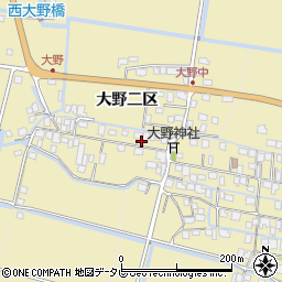 佐賀県佐賀市大野二区周辺の地図