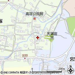 福岡県八女市高塚791周辺の地図