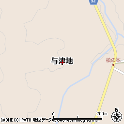 高知県高岡郡四万十町与津地周辺の地図
