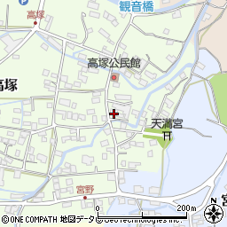 福岡県八女市高塚706周辺の地図