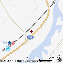 高知県四万十市西土佐半家323周辺の地図