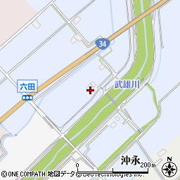 佐賀県武雄市橘町大字片白525-2周辺の地図