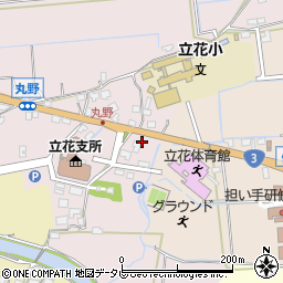 福岡県八女市立花町原島88周辺の地図