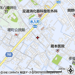 福岡県大川市榎津448-2周辺の地図