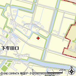 福岡県大川市下牟田口周辺の地図