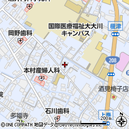福岡県大川市榎津41周辺の地図