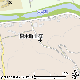 福岡県八女市黒木町土窪668-2周辺の地図