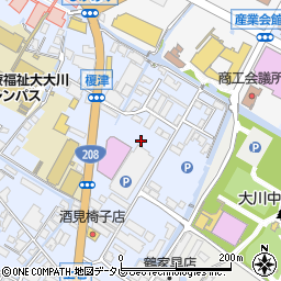 福岡県大川市榎津121-2周辺の地図