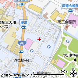 福岡県大川市榎津119周辺の地図