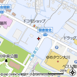 ソフトバンク大川周辺の地図