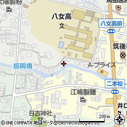 福岡県筑後市和泉256-4周辺の地図