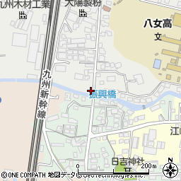 福岡県筑後市和泉698-1周辺の地図