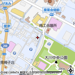 福岡県大川市榎津104-5周辺の地図