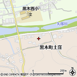 福岡県八女市黒木町土窪788周辺の地図