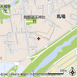 福岡県八女市馬場周辺の地図