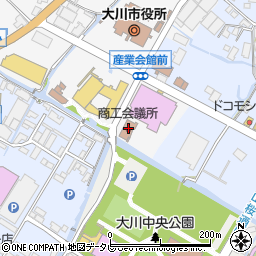 大川商工会議所周辺の地図