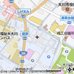 福岡県大川市榎津111-11周辺の地図