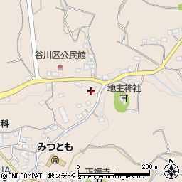 福岡県八女市立花町谷川周辺の地図