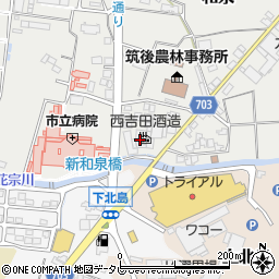 西吉田酒造周辺の地図