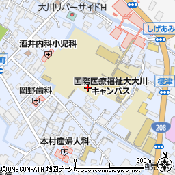 福岡県大川市榎津181-2周辺の地図