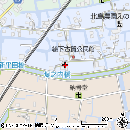 福岡県三潴郡大木町絵下古賀318周辺の地図