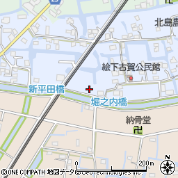 福岡県三潴郡大木町絵下古賀482周辺の地図