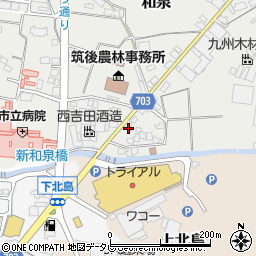 福岡県筑後市和泉618周辺の地図