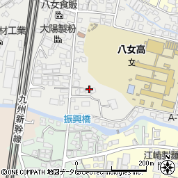 福岡県筑後市和泉267周辺の地図