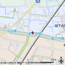 福岡県三潴郡大木町絵下古賀491周辺の地図