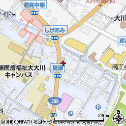 餃子の王将大川榎津店周辺の地図