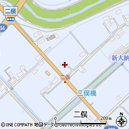 佐賀県武雄市二俣周辺の地図