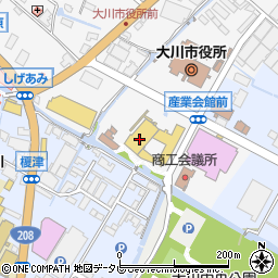 大川市役所　教育相談室周辺の地図