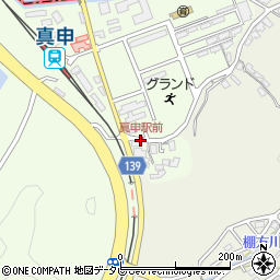 真申駅前周辺の地図
